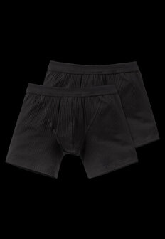 Schiesser Heren Short Met Gulp 2-pack Zwart - Authentic
