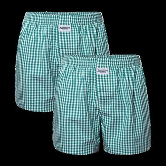 Zaccini 2-pack boxershorts woven groen