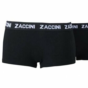 Zaccini 2-pack dames boxershort - zwart