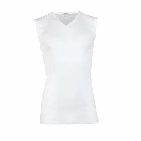 Beeren Heren Mouwloos Shirt V-hals Wit