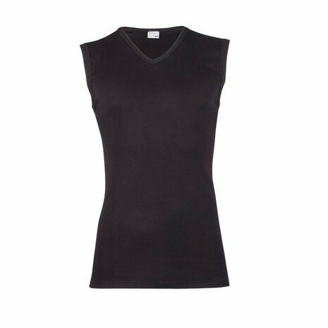 Beeren Heren Mouwloos Shirt V-hals Zwart