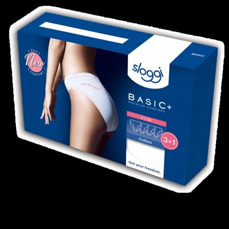 Sloggi Dames Basic+ Tai Wit 4-pack