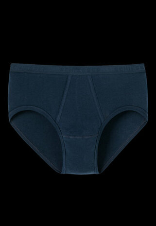 Schiesser Heren Sportslip Met Gulp Marineblauw - Original Feinripp