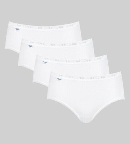 Sloggi Dames Basic+ Midi Wit 4-pack