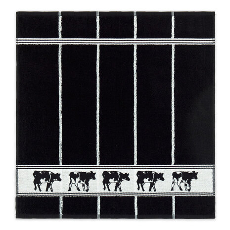 DDDDD keukendoek  zw/bon 50 x 55 zw/wi