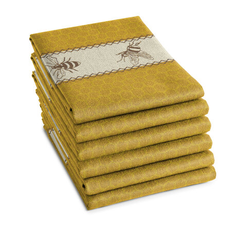 DDDDD theedoek bees  60x65 yellow