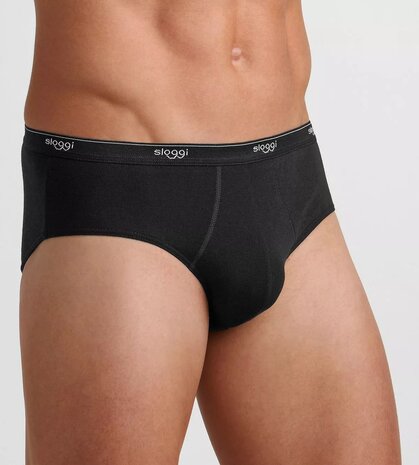 Sloggi Heren Basic Midi Slip Zwart