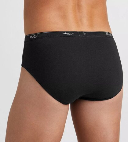 Sloggi Heren Basic Midi Slip Zwart