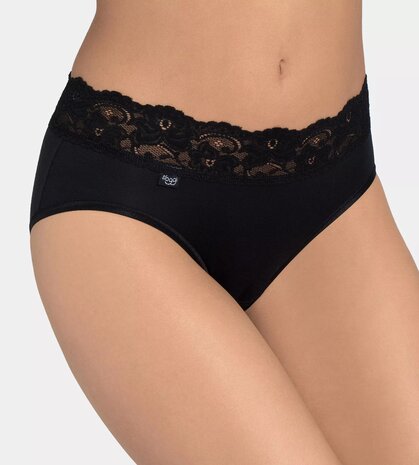 Sloggi Dames Romance Midi slip Zwart