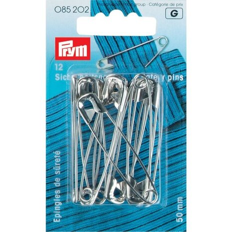 Prym stalen veiligheidsspelden 12 stuks  50mm