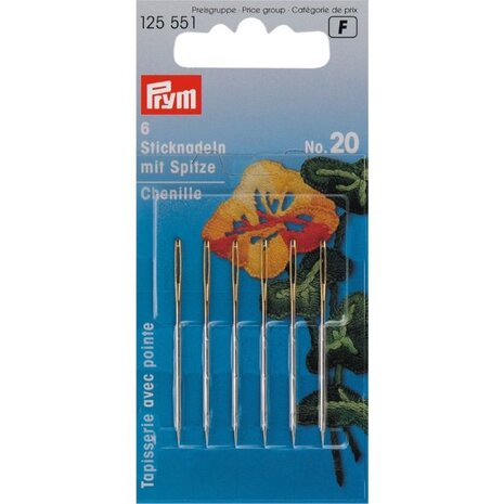 Prym Borduurnaalden Met Punt no20-6 stuks