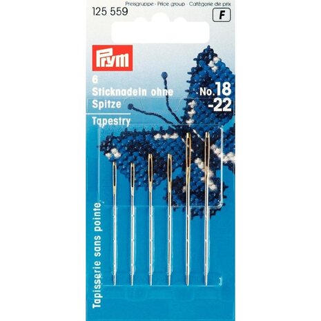 Prym Borduurnaalden  Zonder Punt no18-22-6 stuks