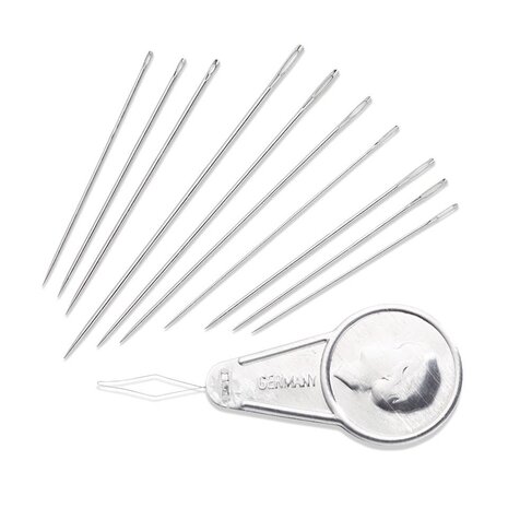 Naai-Borduur-Stopnaald-Draaddoorsteker Zilver Prym - 49 stuks