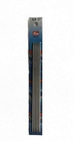 Kousen- en handschoen breinaalden aluminium - grijs 20 cm 3,50 mm