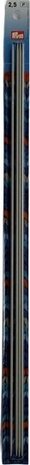 Kousen- en handschoen breinaalden aluminium - grijs 40 cm 2,50 mm