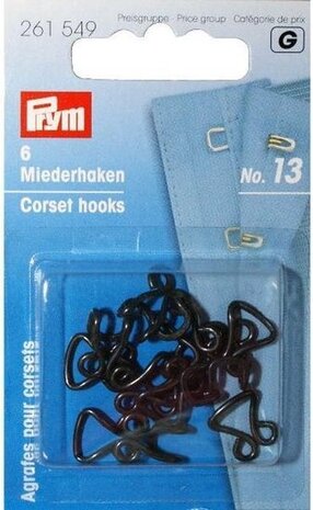 Prym Korsethaken en -ogen Zwart No. 13