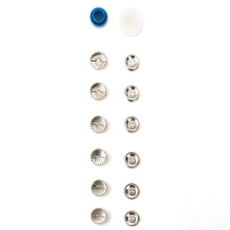 Prym Stofknopen met matrijs 15mm zilver/goud - 6 stuks
