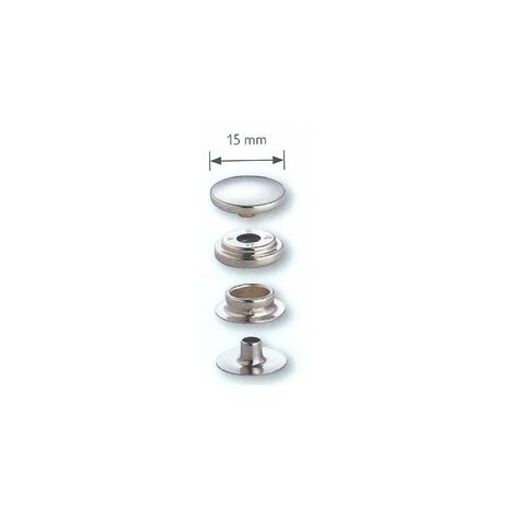 Prym drukknopen navulset 10 stuks 15 mm zilver