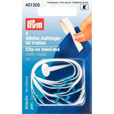 5 x Prym 401205 Handdoeklusjes voor badstof handdoeken