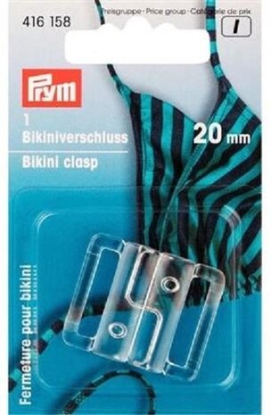 Prym bikini sluiting 20 mm transparant 416 158