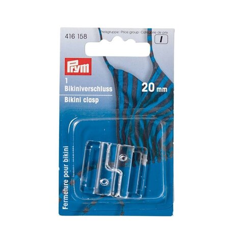 Prym bikini sluiting 20 mm transparant 416 158