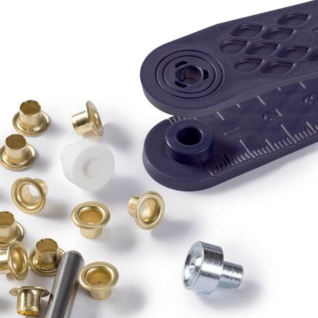 Prym ringen en schijven 4mm goud-50st