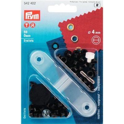 Prym 50 ogen 4 mm zwart 542 402