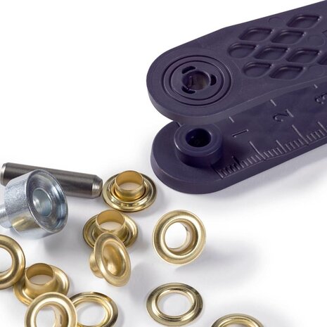 Prym ringen met schijven 5 mm goud-40st