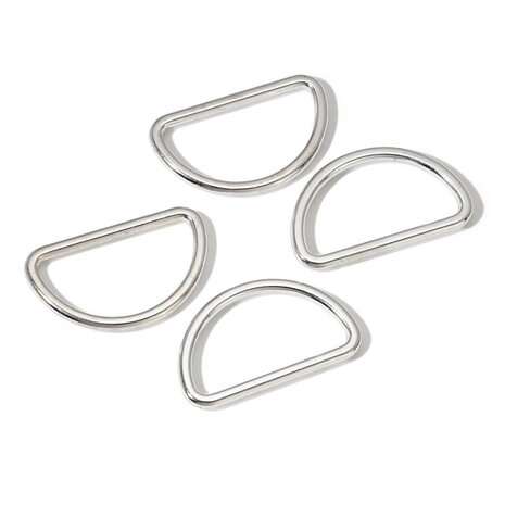 Prym D-ringen 30mm mat zilver- 4 stuks