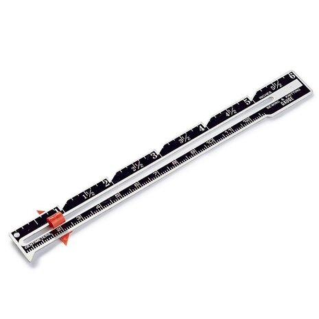 Prym Naai- en breimeetlat met cm en inch schaal 12,5 cm/6 inch