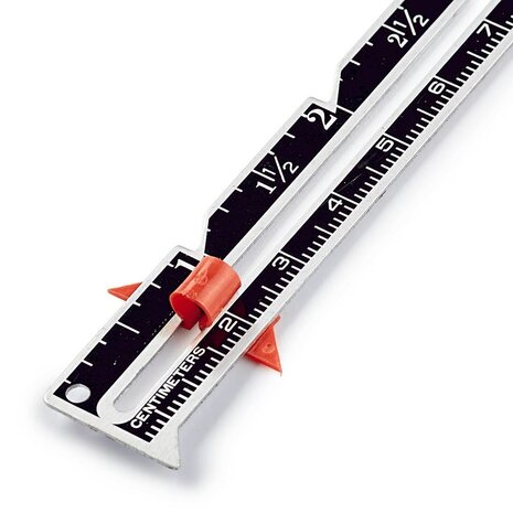 Prym Naai- en breimeetlat met cm en inch schaal 12,5 cm/6 inch