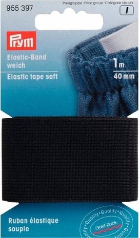 Band-elastiek zacht 40 mm zwart