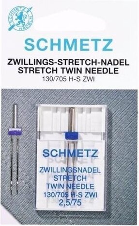Schmetz naaimachine tweeling naald  stretch  130/705 H-S ZWI 2,5/75