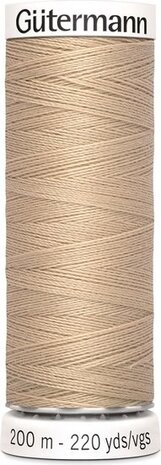 G&uuml;termann Naaigaren - Beige - Nr 186 - 200 meter