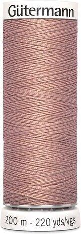 G&uuml;termann Naaigaren - Roze/Bruin  - Nr 991 - 200 meter
