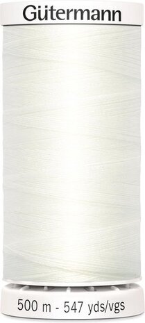G&uuml;termann Naaigaren Wit - Nr 111- 500 meter