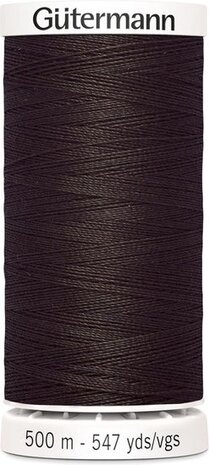G&uuml;termann Naaigaren Donkerbruin - Nr 696- 500 meter