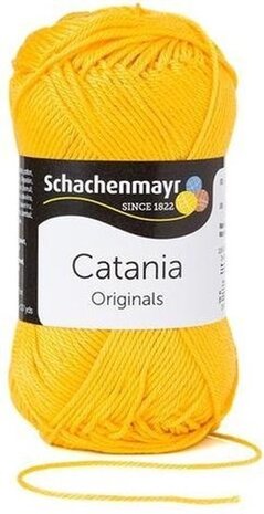 Schachenmayr Catania - katoen garen -  geel (208) - pendikte 3 a 3,5mm -  1 bol