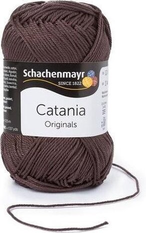 Schachenmayr Catania - katoen garen - bruin (415) - pendikte 3 a 3,5mm -  1 bol