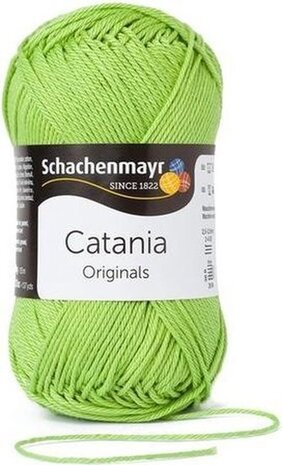 Schachenmayr Catania - katoen garen - groen (418) - pendikte 3 a 3,5mm -  1 bol