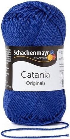Schachenmayr Catania - katoen garen - blauw (420) - pendikte 3 a 3,5mm -  1 bol