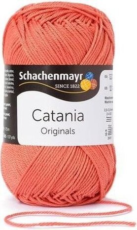 Schachenmayr Catania - katoen garen -  oranje (427) - pendikte 3 a 3,5mm -  1 bol