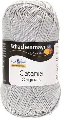 Schachenmayr Catania - katoen garen -  nebel grijs (434) - pendikte 3 a 3,5mm -  1 bol