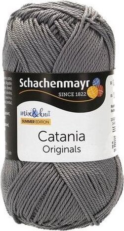 Schachenmayr Catania - katoen garen - grijs (435) - pendikte 3 a 3,5mm -  1 bol