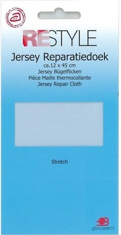 Reparatiedoek Jersey Strijkbaar - Lichtblauw - 12 x 45 cm