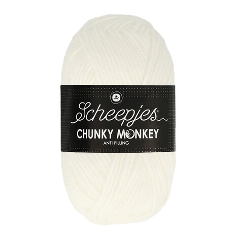 Scheepjes Chunky Monkey 100g - 1001 White - Wit