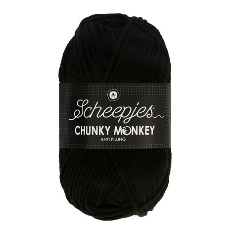 Scheepjes Chunky Monkey 100g - 1002 Black - Zwart