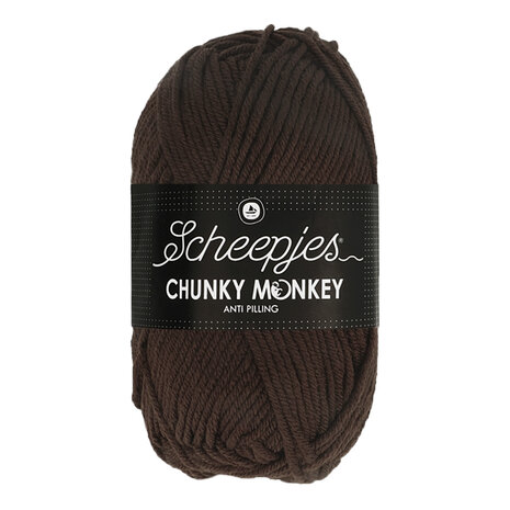 Scheepjes Chunky Monkey 100g - 1004 Chocolate - Bruin