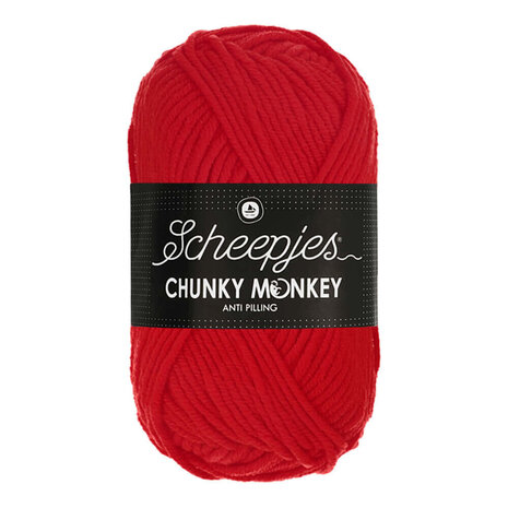 Scheepjes Chunky Monkey 100g - 1010 Scarlet - Rood