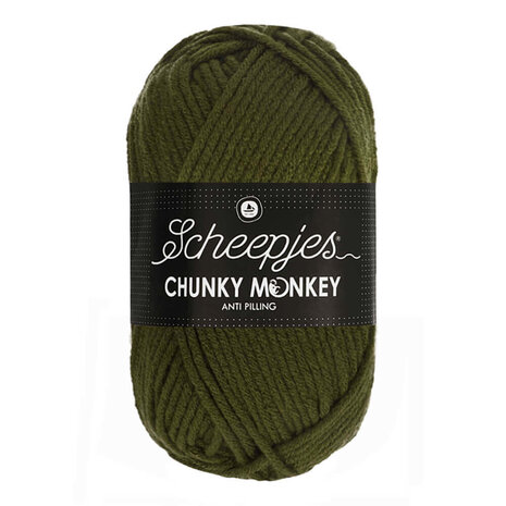 Scheepjes Chunky Monkey 100g - 1027 Moss Green - Groen